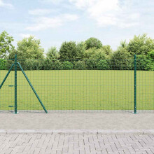 vidaXL Welded Wire Fence with Concrete Base 25 x 0.8 m (W x H)