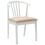 VidaXL vidaXL Dining Chair 2 pcs White and Brown Solid Rubberwood 4