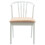 VidaXL vidaXL Dining Chair 2 pcs White and Brown Solid Rubberwood 5