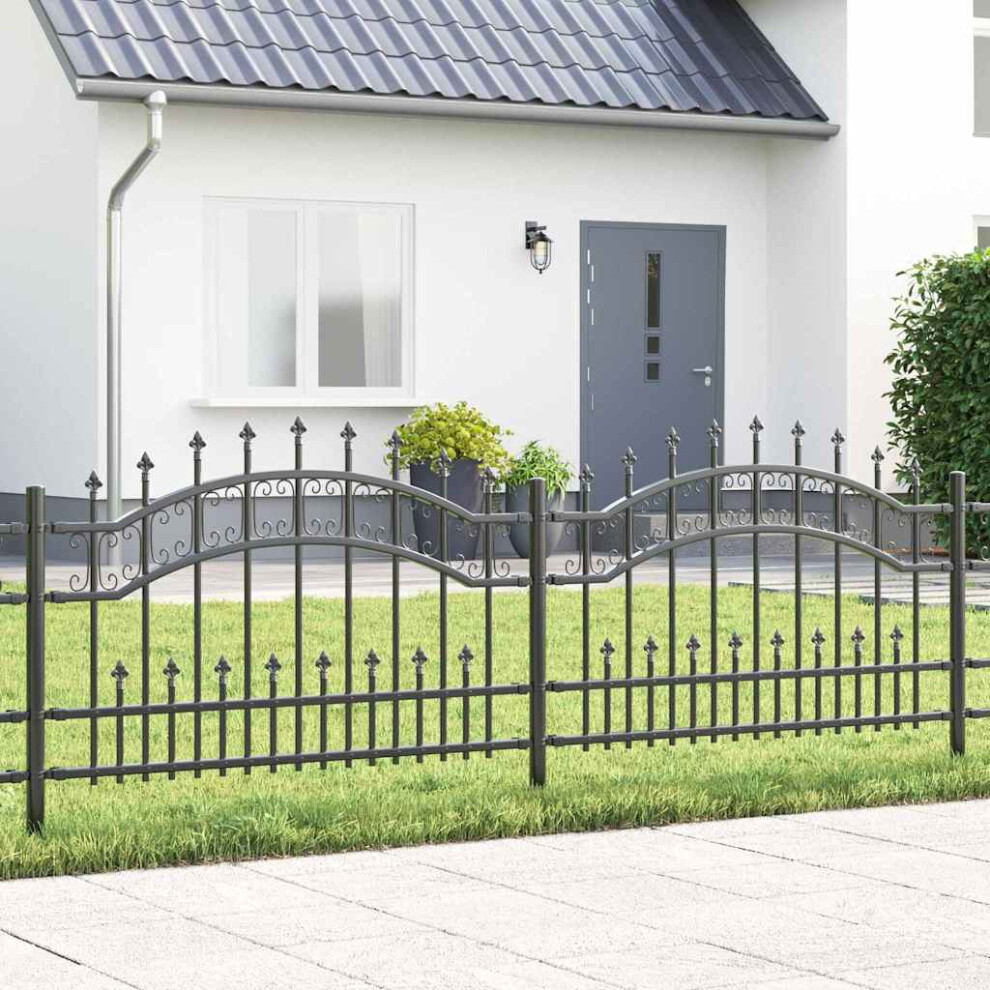 Vidaxl Garden Fence Kampen 240 X 118 Cm Mesh Powder-Coated Steel Grey