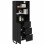 VidaXL vidaXL Highboard with Drawer 2 pcs Black Oak Engineered Wood 3