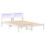 VidaXL vidaXL Bed Frame with Headboard White 120 x 190 cm Solid Pine Wood 4