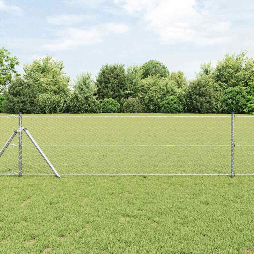Vidaxl Ground Fix Welded Wire Fence 10 X 0.6 M (W X H)