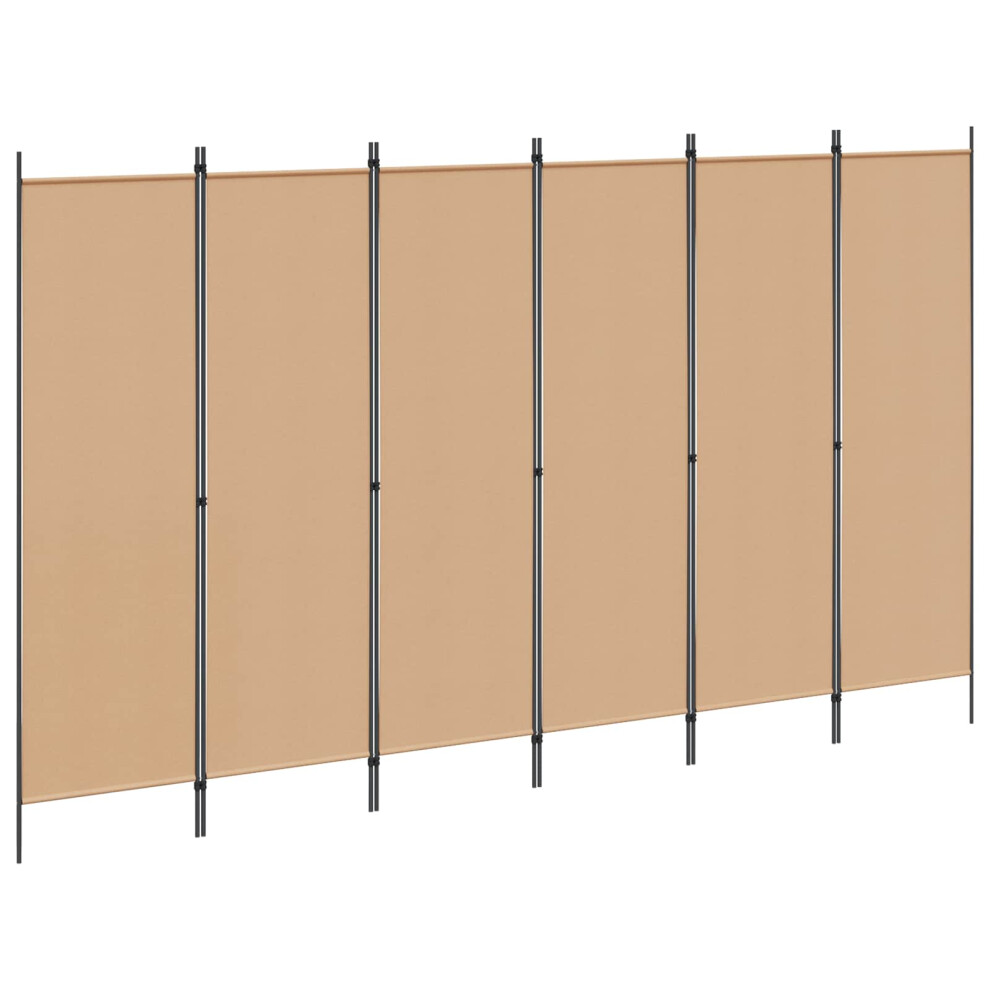 Vidaxl 6-Panel Room Divider Beige 300 X 180 Cm Fabric