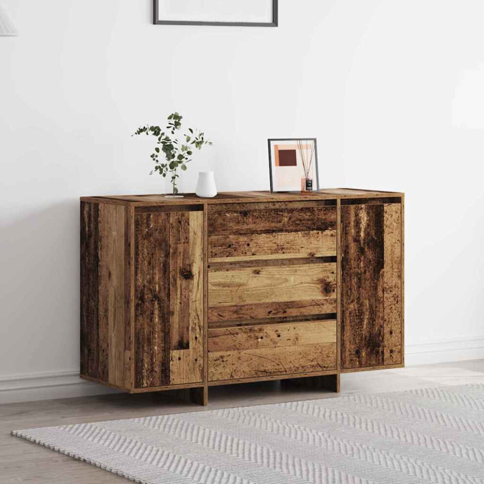Vidaxl Sideboard With Drawer Old Wood 120 X 41 X 75 Cm Engineered Wood