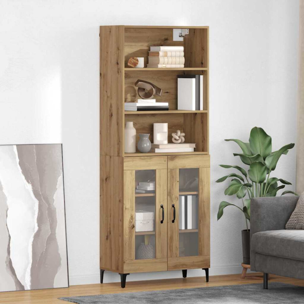 Vidaxl Highboard Artisan Oak 69.5 X 34 X 180 Cm Engineered Wood