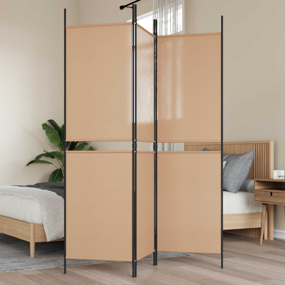 Vidaxl 3-Panel Room Divider Beige 150 X 180 Cm Fabric