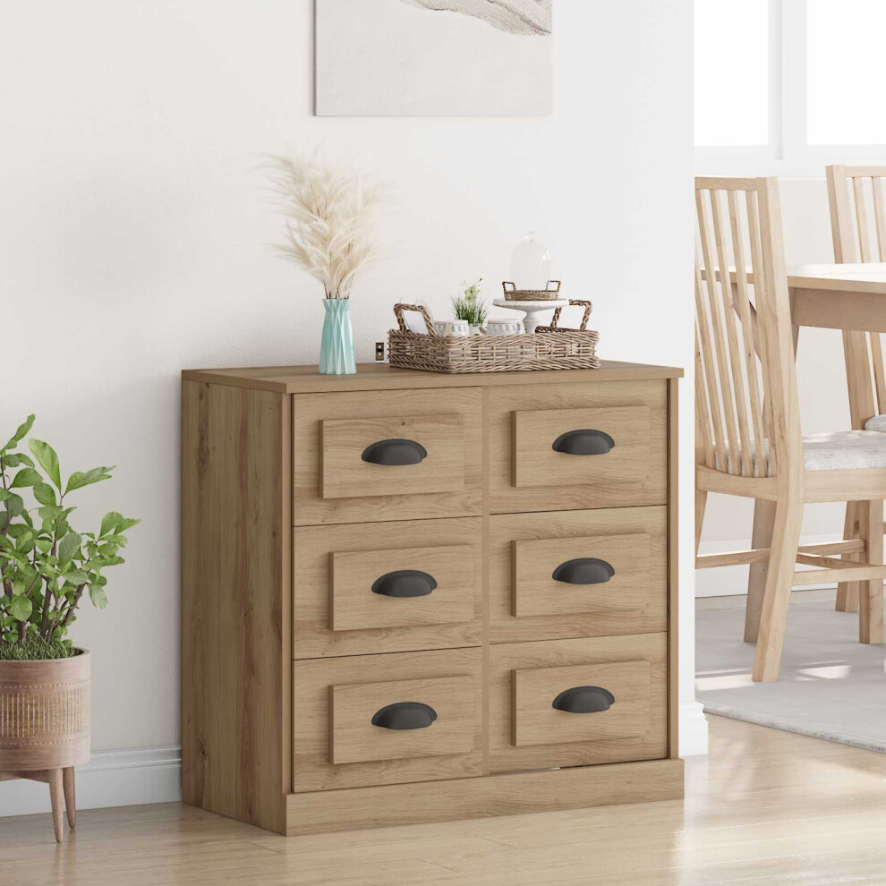 Vidaxl Sideboard Artisan Oak 70 X 35.5 X 67.5 Cm Engineered Wood