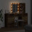 VidaXL vidaXL Dressing Table with Mirror Lights 3 pcs Brown Engineered wood 5