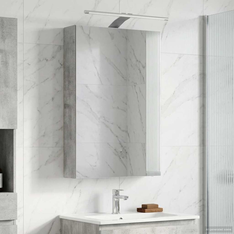 Vidaxl Bathroom Mirror Cabinet Concrete Grey 40 X 10.5 X 60.5 Cm