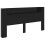 VidaXL vidaXL Storage Headboard with LED Black Oak Engineered Wood 5