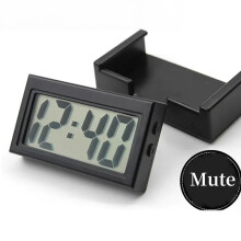 (black) Mini Portable Desk Clock Date 12H Time Display AG10 Battery Powered Electronic Table LCD Clock for Travel Car Bedroom Home Decor