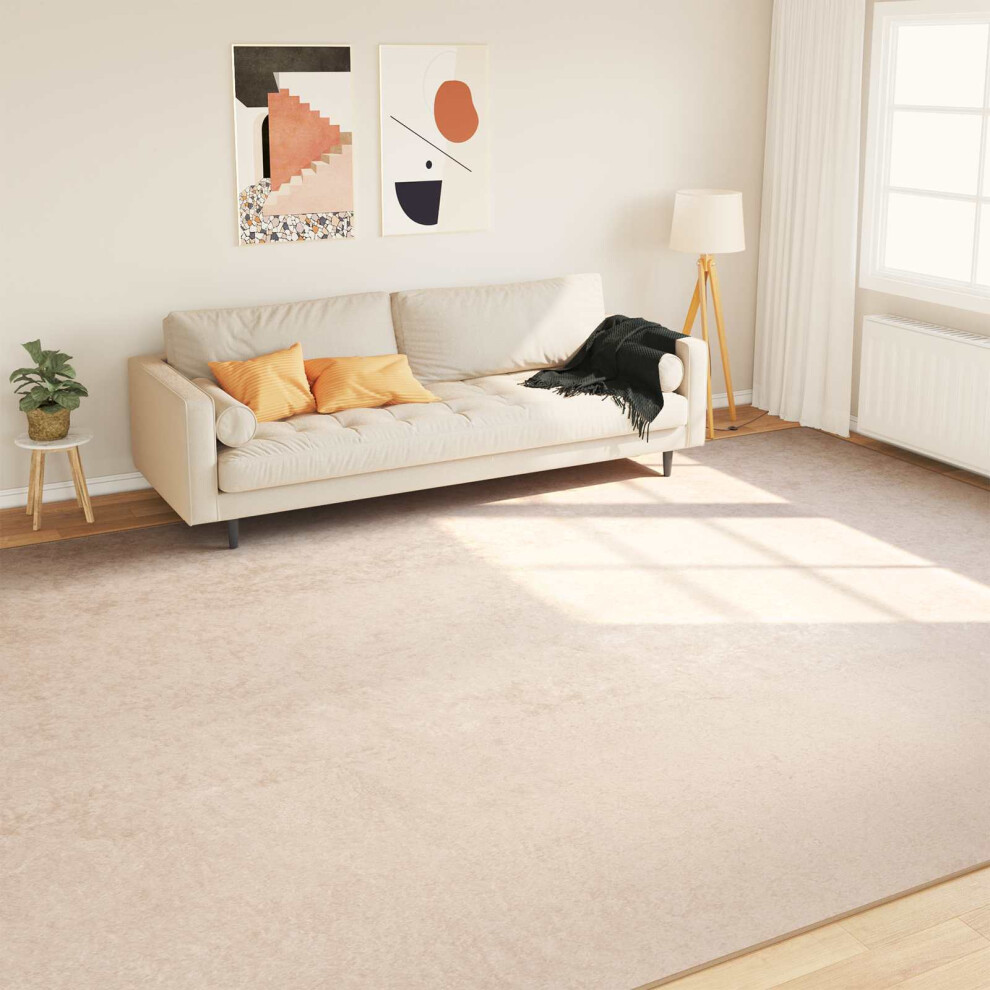 Vidaxl Rug Runner Marsa 300 X 400 Cm Polyester And Pvc Cream