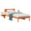 VidaXL vidaXL Bed Frame with Headboard Wax Brown 100 x 200 cm Solid Pine Wood 5