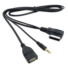 3.5mm AUX Audio Cable Music MDI AMI MMI Interface USB Charger for A6L A8L Q7 A3 A4L A5 A1 S5 Q5