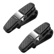 2Pcs Car Glasses Clip,Glasses Holders for Car Sun Visor, Sunglasses Eyeglasses Mount with Ticket Card Clip
