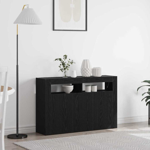 VidaXL vidaXL Sideboard Black Oak 116 x 30 x 75 cm Engineered Wood