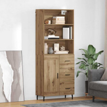vidaXL Highboard with Drawer Artisan Oak 69.5 x 34 x 180 cm