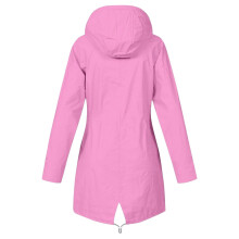 Abrigo de invierno con capucha para mujer, color rosa, talla grande 3XL