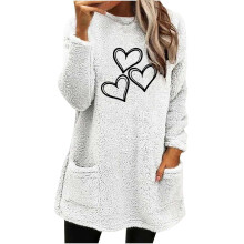 Damen-Sweatshirt mit überschnittenen Schultern und langen Ärmeln in Übergröße
