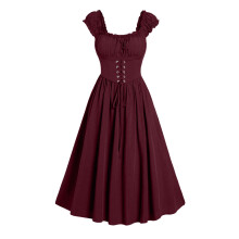 Gotische mouwloze mini-jurk voor dames met bandage-effect en vetersluiting.