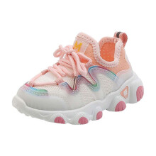 Zapatos casuales para niños, color liso, suela suave y transpirable.