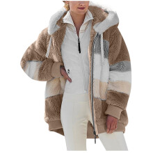Női téli hosszú bársony kapucnis kabát plus size