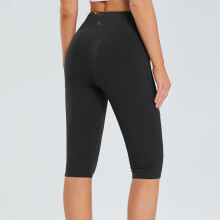 Leggings de yoga taille haute pour femmes, longueur genou, avec poches