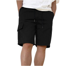 Heren casual cargo shorts, effen kleur, knielengte met