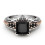 Dámský prsten Black Square Diamond Princess, 1 ks 1