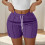 Women's Short Tight Shorts Elastic Waist Drawstring 1