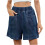 Shorts jeans femininos com cintura elástica e bolsos de 5 polegadas. 1
