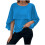 Chiffonbluse für Damen mit Cape-Ärmeln, einfarbig 2