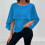 Chiffonbluse für Damen mit Cape-Ärmeln, einfarbig 3