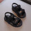 Kleinkinderschuhe für Mädchen, superweich, schwarz, US5 4