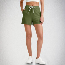 Dames sportshorts met trekkoord, effen kleur, 1 paar