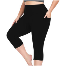 Damen Capri-Yogahose in Übergröße 7/8, schnelltrocknend