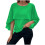 Chiffonbluse für Damen mit Cape-Ärmeln, einfarbig 2