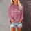 Damen-Langarm-Sweatshirt mit Rundhalsausschnitt, einfarbig oder bedruckt 2
