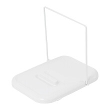 Soporte plegable para tapa de olla y reposacucharas, color blanco, 1 pieza.