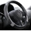 Capa de volante em couro, 14,5-15 polegadas, preta e cinza. 1
