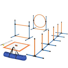 Seitsemänosainen koiran agility-aitasarja peleihin