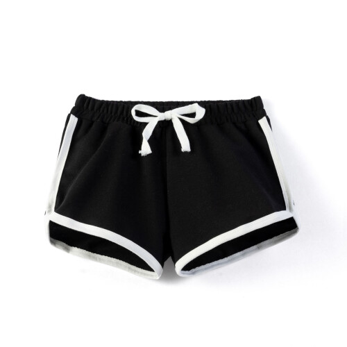 Barneshorts ensfargede fritidsbukser 1