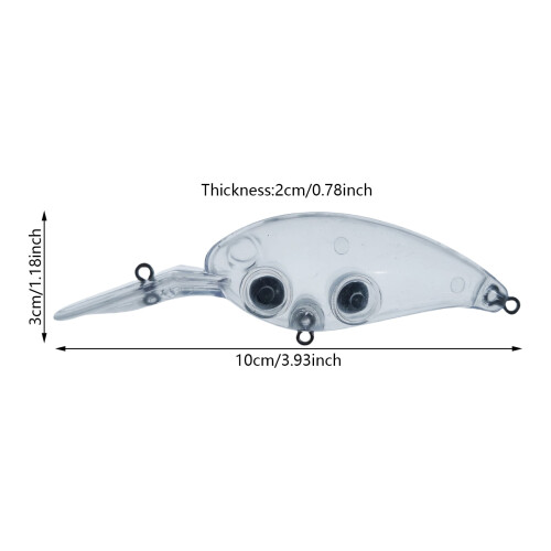 Άβαφα Crankbait Blanks από σκληρό πλαστικό, πλωτά δολώματα 10 2