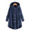 Fleece-hettegenser til dame, marineblå, pluss størrelse 2-3XL 2
