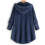 Fleece-hettegenser til dame, marineblå, pluss størrelse 2-3XL 3