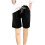Sorte dameshorts i bomulds-hør med elastisk talje, XL 4