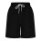 Sorte dameshorts i bomulds-hør med elastisk talje, XL 5
