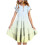 Robe d'été dégradée trapèze pour filles, tailles 10-12 2