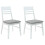 VidaXL vidaXL Dining Chairs 2 pcs White 43 x 54 x 89 cm Solid Rubber Wood 4